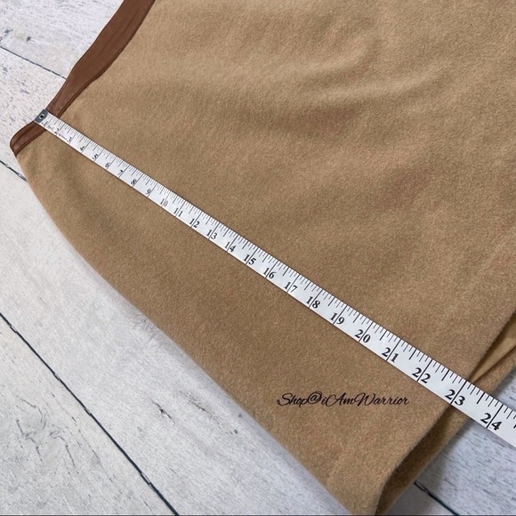 Ralph Lauren Black label Cashmere Blend Pencil Skirt with Leather Buckled Waist - Picture 11 of 13